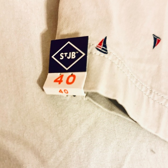 St. John's Bay Comfort Stretch Tan Khaki Shorts Nautical Pattern Men’s 40 NWT - Picture 7 of 7